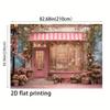2D Sweet Pink Bakery Backdrop Floral Shop Birthday Party Photo Booth Background