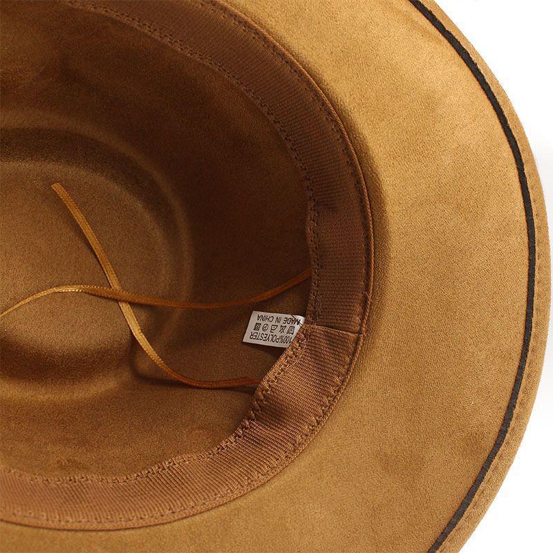Unisex Suede Felt Cowboy Fedora Hat - European & American Style