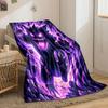 Gengar Purple Haunted Blanket bedroom Blanket for Livingroom Couch lunch break Soft Cozy throw for Friend's festival Gift