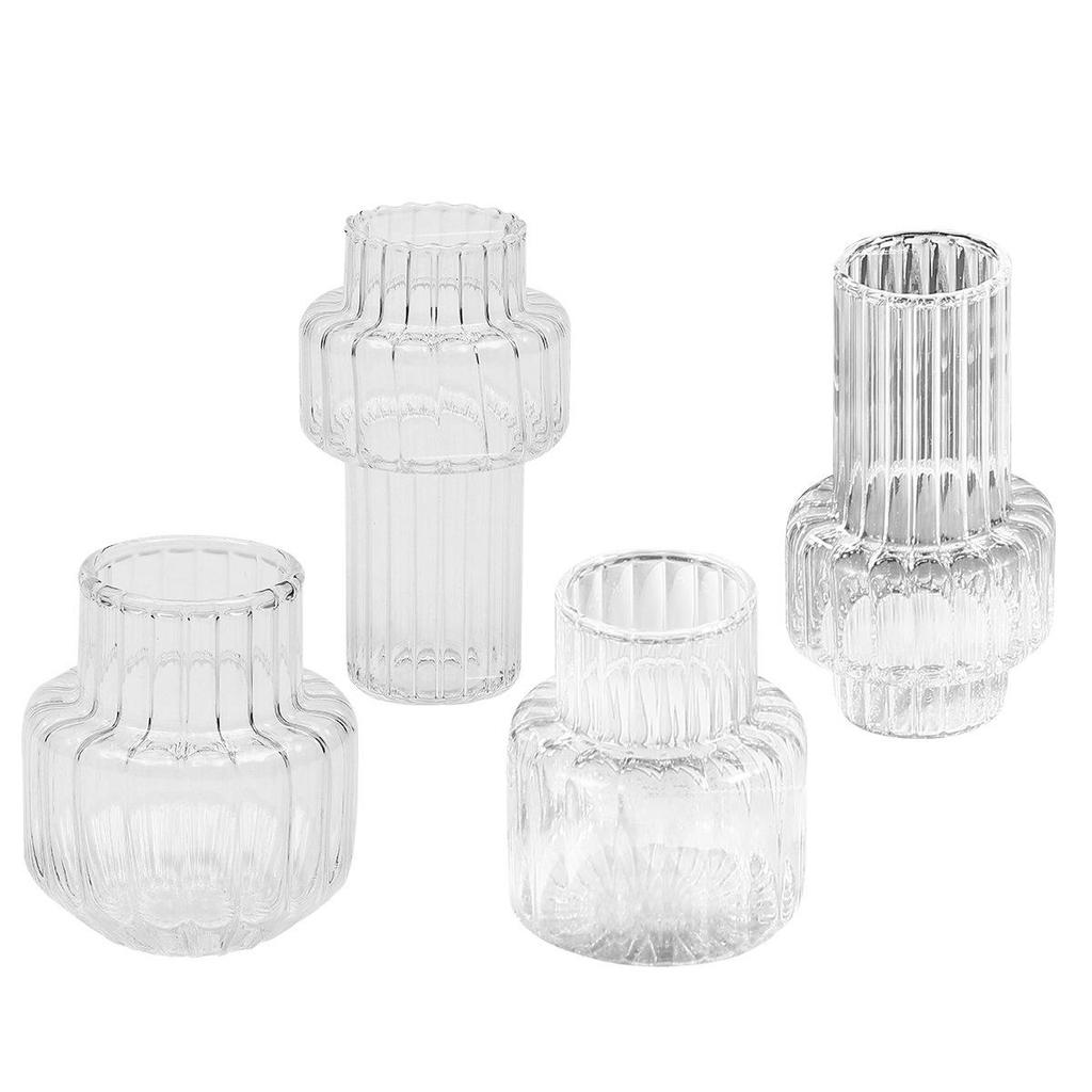 Transparent Glass Vase: Home Desktop Flower Arrangement Decor