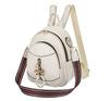 Simple Women's Backpack Casual Zipper Shoulder Bag Solid Color Travel Backpack