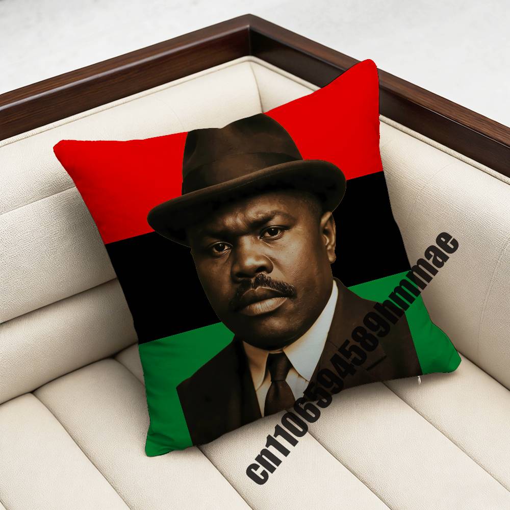 For Marcus Garvey Black Red Green Africa Panafrikanische Flagge Throw Pillow Case Sham Square Car Pillowcase Pad Cushion Cover