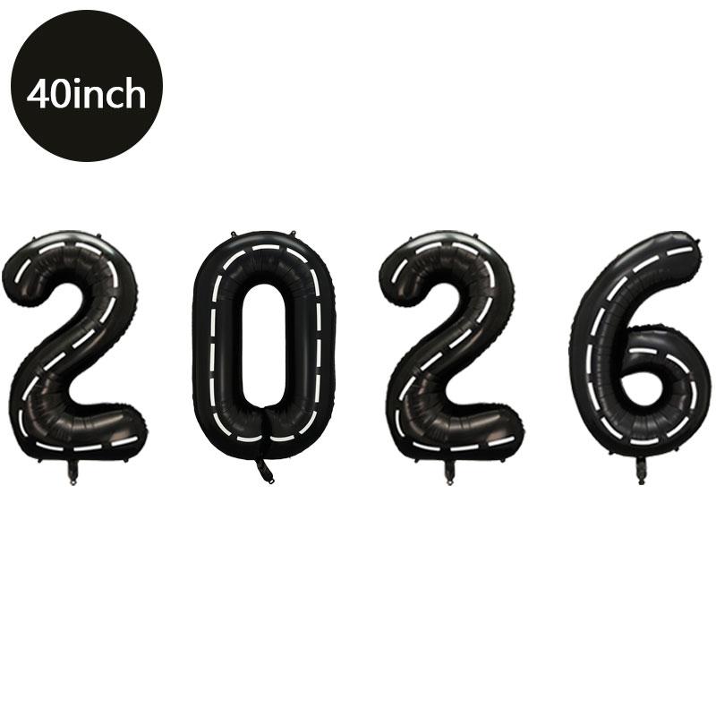 40Inch Big Foil Birthday Balloons Helium Number Balloon 2026Happy New Year Wedding Party Decorations Shower Large Figures Globos