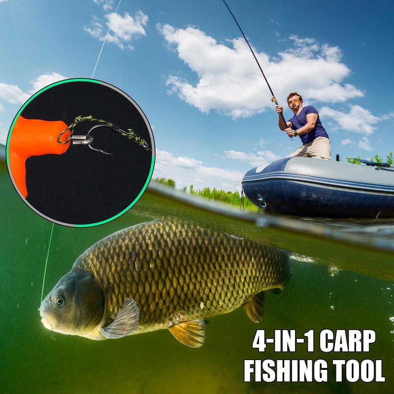 Carp Fishing 4 in 1 Coated Braid Stripper Rig Tool Puller Line Tool Multi-purpose Portable Knotter Tool Fishing Accessories