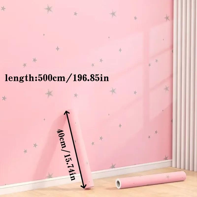 1pc 40x500cm PVC Wallpaper Modern 3D Star DIY Wall Sticker Covering Living Room Bedroom Background Wall Vinyl Home Decor