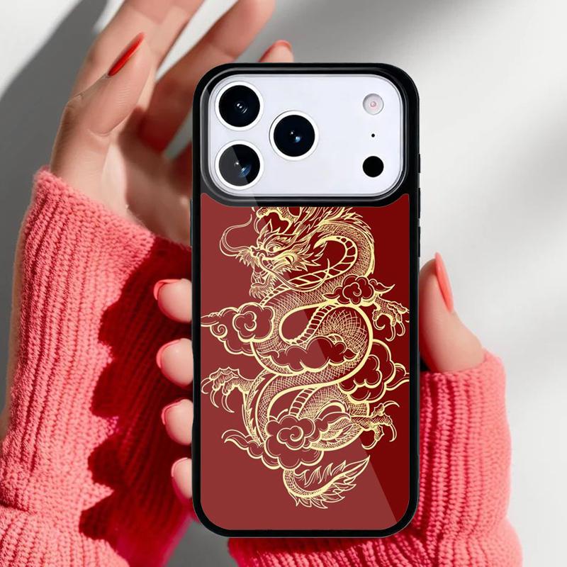 Starodávný japonský drak Pouzdro na telefon pro iPhone 17 16 15 14 13 Pro Max Zadní kryt pro 12 11 Pro Coque