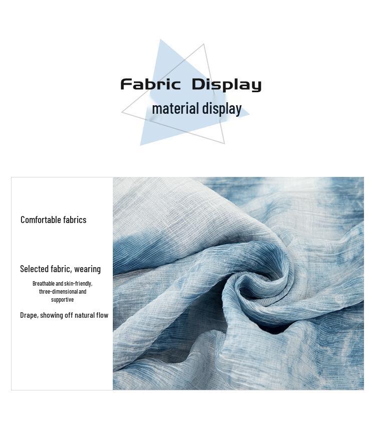Yunnan Tie-Dye Indigo Fairy-Style Camisole Dress - Women's Elegant Travel Skirt