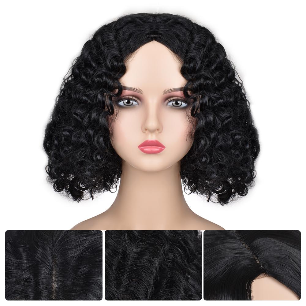 Wig Women'S Curly Synthetic Hair Deep Wave For Ready To Water Wave Glueless Curly Lady Hair Wigs For Women