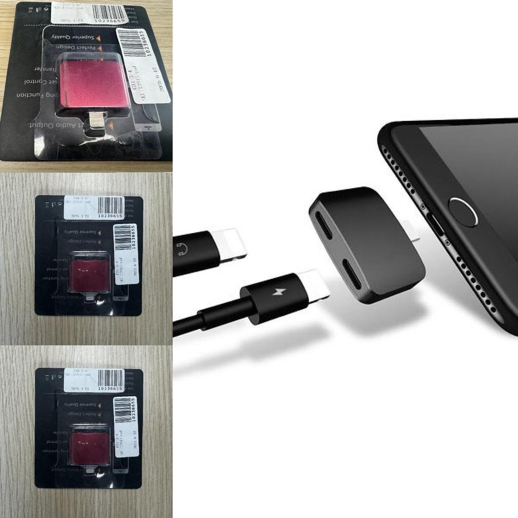 Apple Lighting To Usb Headphone Adapter With Dual Function For Iphone Audio And Charging