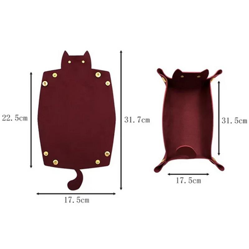 

Складной шестигранный лоток для хранения игральных костей, держатель, двухсторонний, толстый, из искусственной кожи и бархата, коврик для игральных костей, канцелярские принадлежности