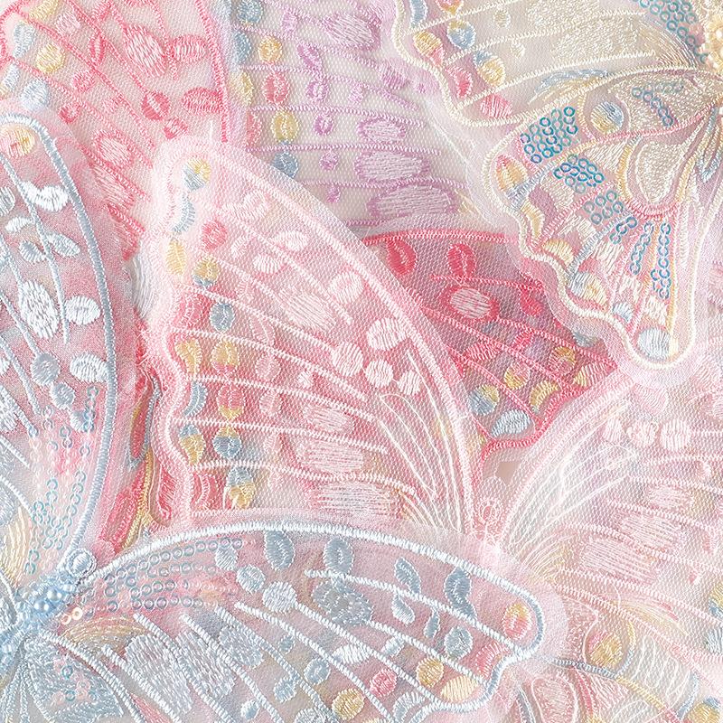 Cute Cartoon Mesh Butterfly Lace Bead Cloth Sticker Diy Hand Account Accessories Accessories Brooch Hairpin Embroidery Sticker