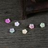 Flower Resin Imitation Shell Beads Mounted Movable Type Charms 20 Pcs per Bag
