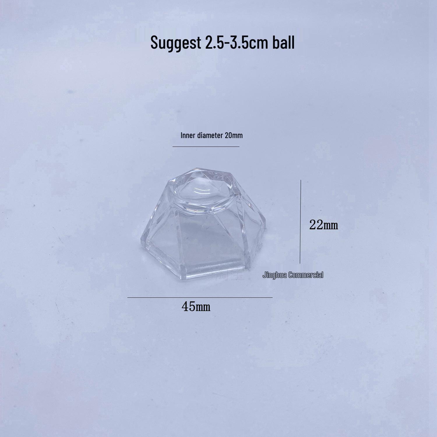 Acrylic Transparent Egg-Shaped Display with Walnut Base