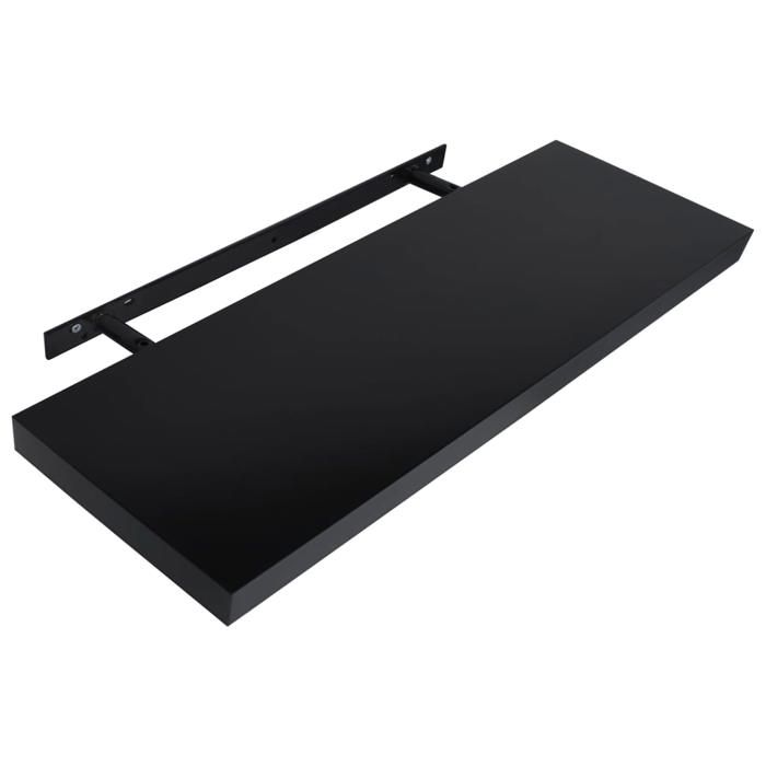 VidaXL Étagères murales flottantes 2 pcs Noir 120x20x3,8 cm 288204