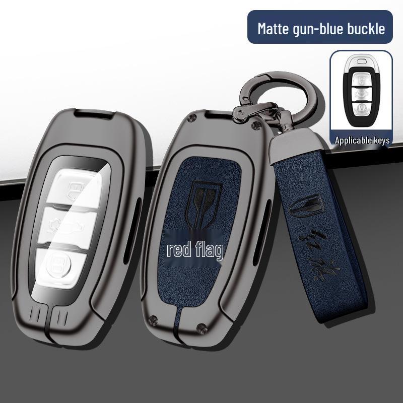 Premium Leather Key Cases for 2020 Hongqi EQM5, H7/LS7H5, and 2019 E-HS3 Models