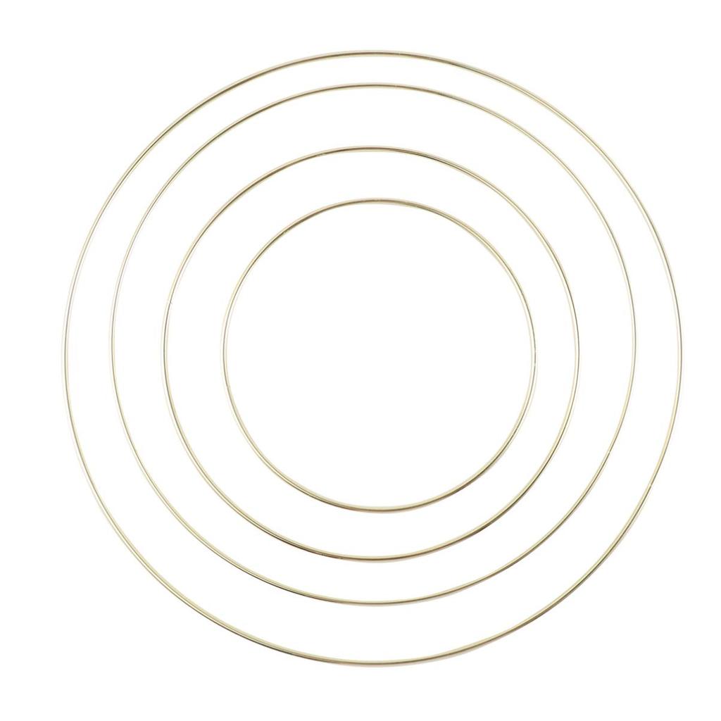 iplusmile Dream Catcher Rings, Set of 4, 12-inch Metal Hoops, Durable and Smooth Surface for DIY Crafts and Home Decoration