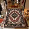 Red Black Vintage Persian Non-slip Fluffy Rug Decoration Locker Room Stain Resistant Mat Large Area Short Velvet Sofa Carpets