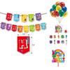 Delightful Numberblocks Theme Balloon Pull Flag Set For Festive Birthday Celebrations
