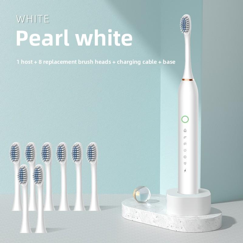 Electric Toothbrush Adult Bright White Automatic Charging Waterproof Sonic Soft Bristle Brush Men and Women Couple Children Set Toothbrush