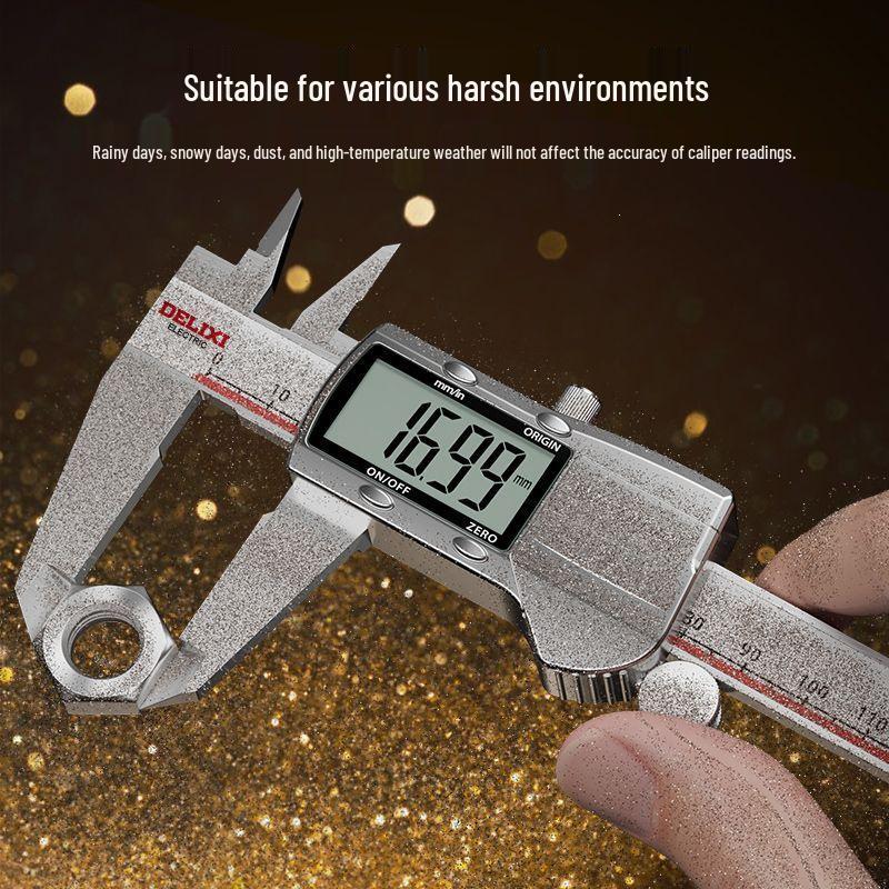 High-Precision Digital Vernier Caliper with IP67 Large Screen