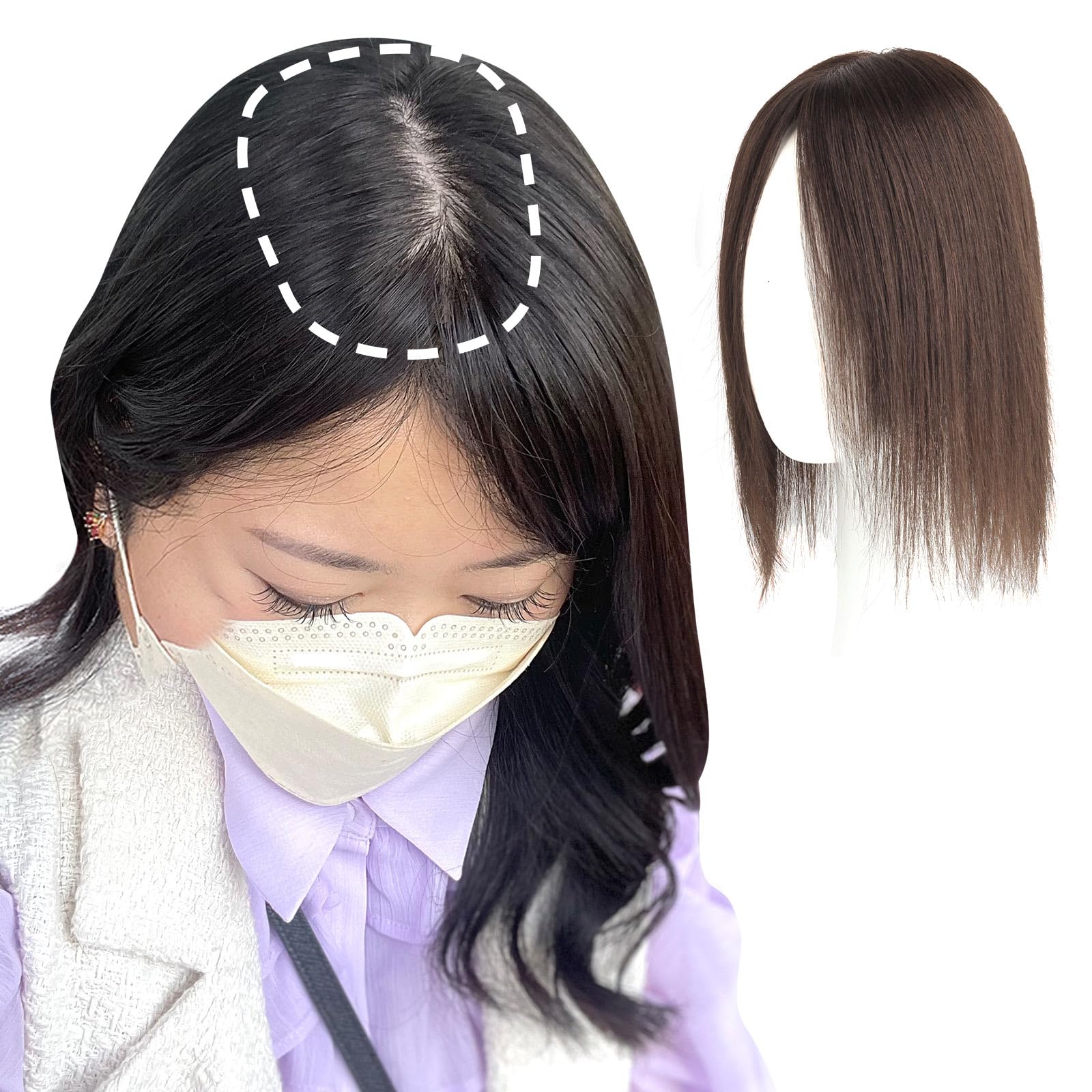 

площа 9 x 14 Загальнонаціональний стрижок природний людський вільний частково 25 см 30 широкий діапазон волосся точка сиве волосся додано верх верхня частина збільшення обсягу BHADS914 природний