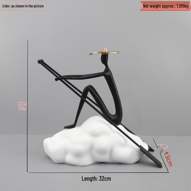 

Минималистичная скульптура гребца для декора дома или отеля