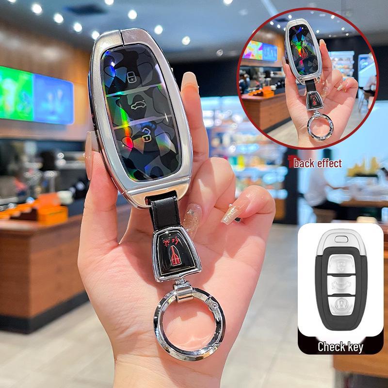 Metal Key Fob Cover for 2018-2022 Hongqi H5 & Classic H9 Models – Full Protection Case