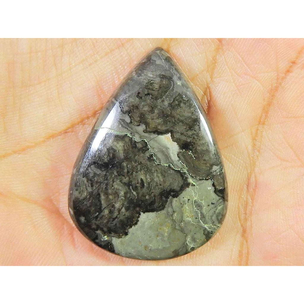 48Cts Natural Mountain Jasper Pear Crytsal Cabochon Loose Gemstone 27X35X6MM SK-2921