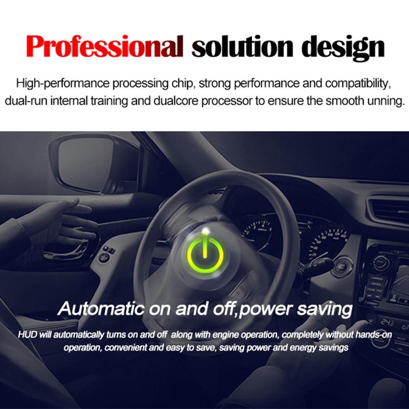 Car HUD Head-Up Display Car-Styling Overspeed Warning Projector for Safe Driving