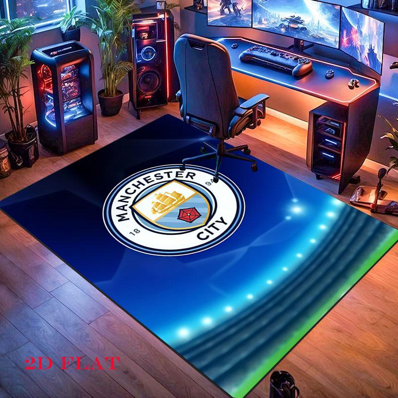 Shiny MCFC Cards Carpet Rug for Living Room Bedroom Home Sofa Decoration,Kids play Nonslip Floor Mat