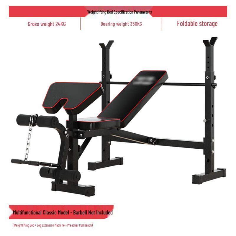 Zuolou Home Bench Press & Squat Rack with Barbell Set