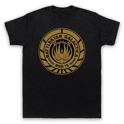 Battlestar Galactica Bsg 75 Logo Unofficial Sci Fi Tv Adults  Kids TShirt Plus Size Tee Shirt