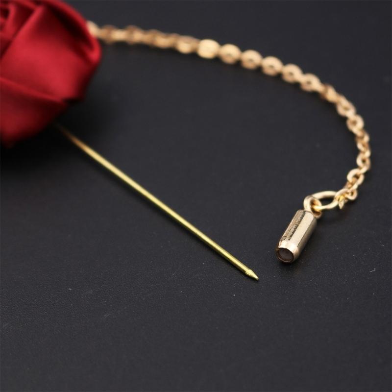 Boutonieră Elegantă din Flori de Mătase pentru Mire și Nuntași Broșă Pin Corsaj pentru Ceremonii de Nuntă și Ocazii Formale
