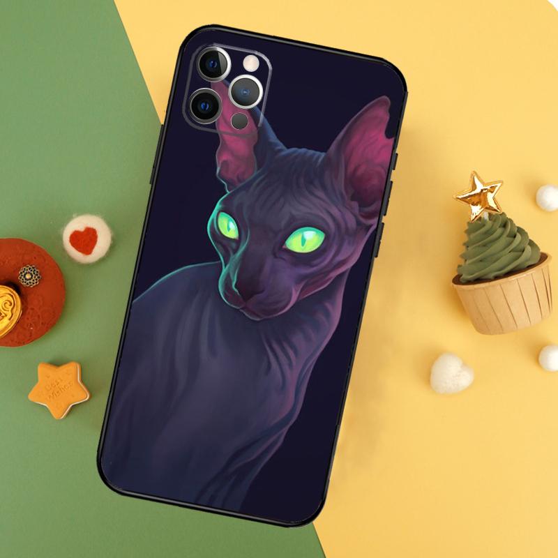 Sphinx Cat Case For iPhone 13 12 Mini 11 14 16 15 Pro Max 7 8 Plus X XR XS Max Back Cover
