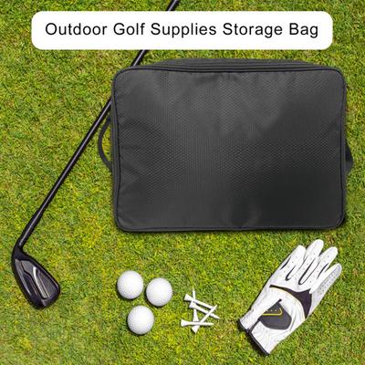 Golf Trunk Organizer Storage Bag with Multi-Pocket Design Large Capacity Zipper Closure Waterproof Car Golf Storage