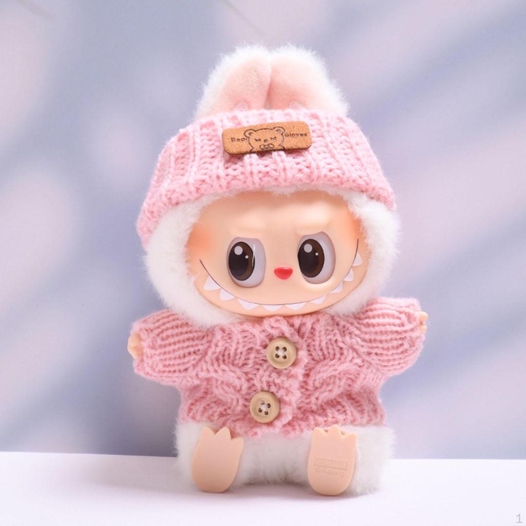 17cm Doll Sweater and Hat Accessories Outfits Lovely Trendy Tops DIY Supplies for 15cm Pendant