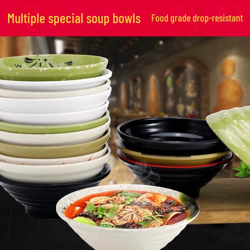 Durable Melamine Noodle and Soup Bowl