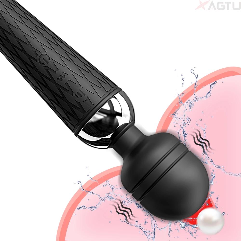Big AV Body Massager Strong Vibration G Spot Clitoris Stimulator Powerful Magic Wand Vibrator for Women Adult Sex Toys for Woman