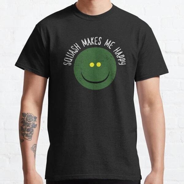 Squash Makes Me Happy Classic Christmas Gift Made in USA T-Shirt S-3XL S
