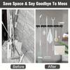 Heavy-Duty Stainless Steel Mop And Broom Wall-Mounted Rack Storage Shelf for Organizing Tools Suitable for Balcony Garden Laundry Room