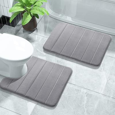 Badrumsabsorberande Non-slip Pad U-formad Memory Foam Toalettdyna