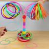 צעצועי השחלת טבעות לילדים טבעות צבעוניות כיף בפנים ובחוץ אינטראקטיבי הורה-ילד שכבות חינוך מוקדם מתנה