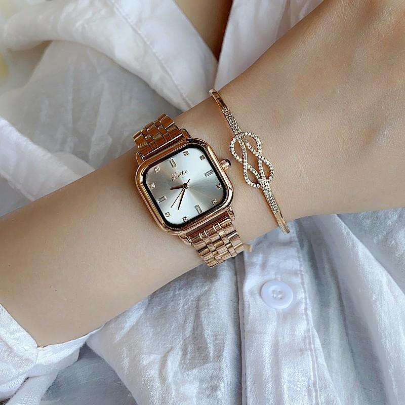 Fashion Women'S Watch Square Diamond Dial Temperament Stainless Steel Strap Personalized Watch Women'S Watch