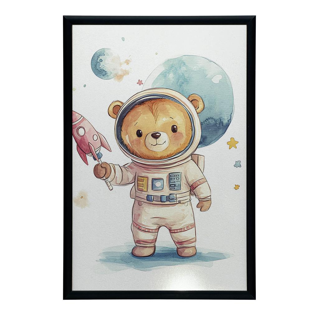 Plakat Misja Wesołego Misia Plakat Misja Wesołego Misia, 70X100 Cm, Rama Drewniana Ciemny Brąz, Papier Matowy 230 Gsm