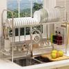 Double-Layer Kitchen Sink Dish Drying Rack
