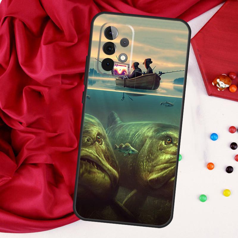 Fishing Gear Fish For Samsung Galaxy A55 A53 A33 A13 A35 A15 A36 A56 A26 A16 A22 A32 A52 A54 A34 A06 A05 Case