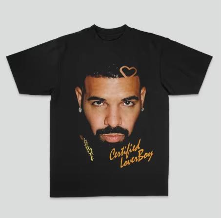 Letter Pattern Portrait Printed Tshirt Unisexs And Unisexs Same Style Casual And Relaxed Streetwear Classic Tshirt