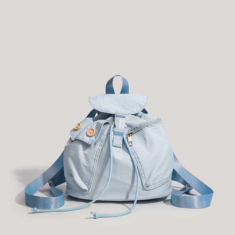 

Нишевый дизайн карманный рюкзак на шнурке новая мода универсальный уличный универсальный рюкзак синий