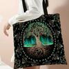 High-Definition Digital Tree Life Pattern Tote Bag, Mythology Reusable Shopper Bag For Men And Women Shopping Bags