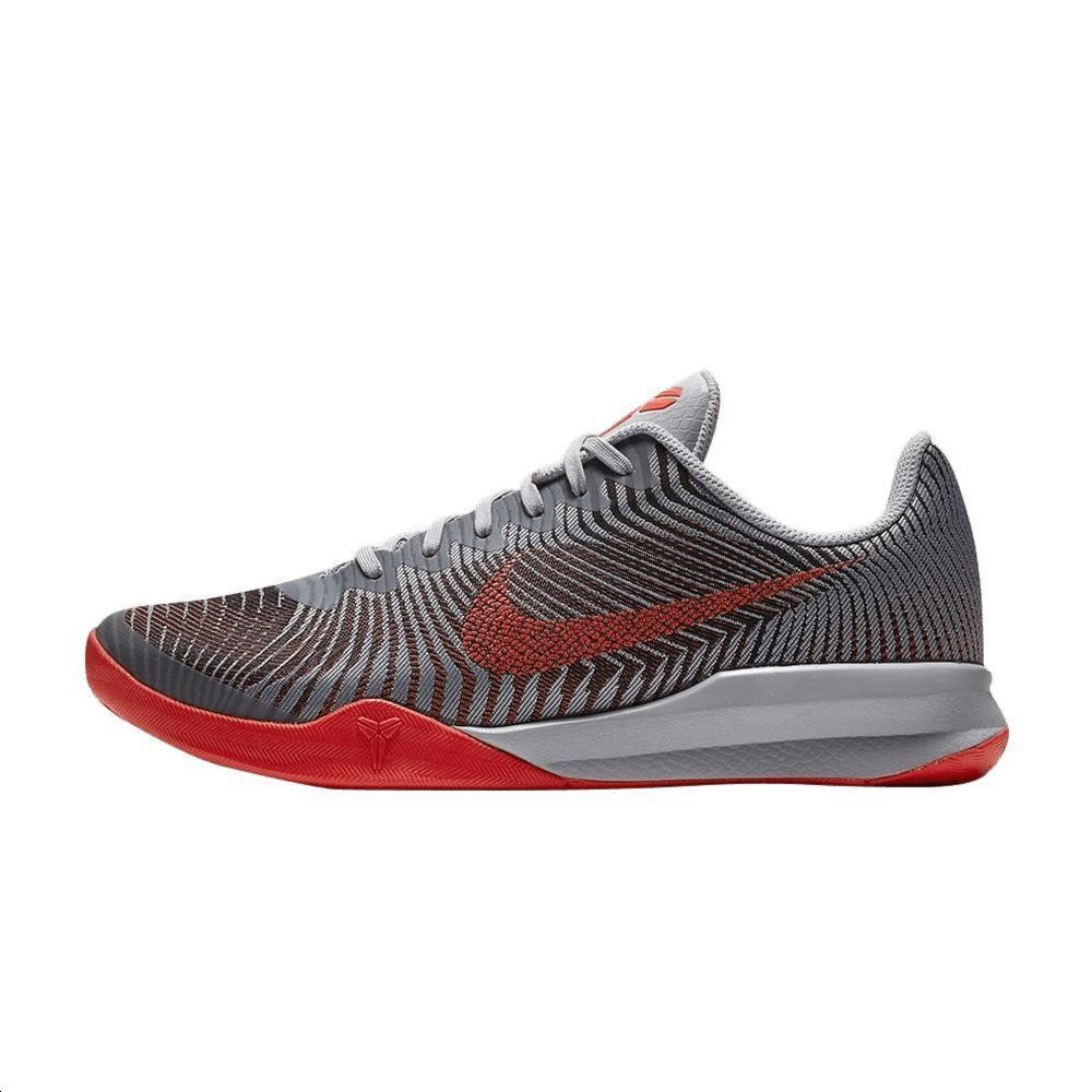 

Nike KB Mentality Cushioning, Wear Resistant Basketball Shoes Men s Gray Red 818952-004 43